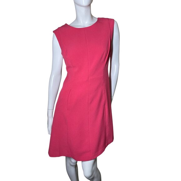 Vince Camuto Size 8 Dress Sleeveless Pink A-Line Classic Summer Women's Midi - Picture 8 of 16